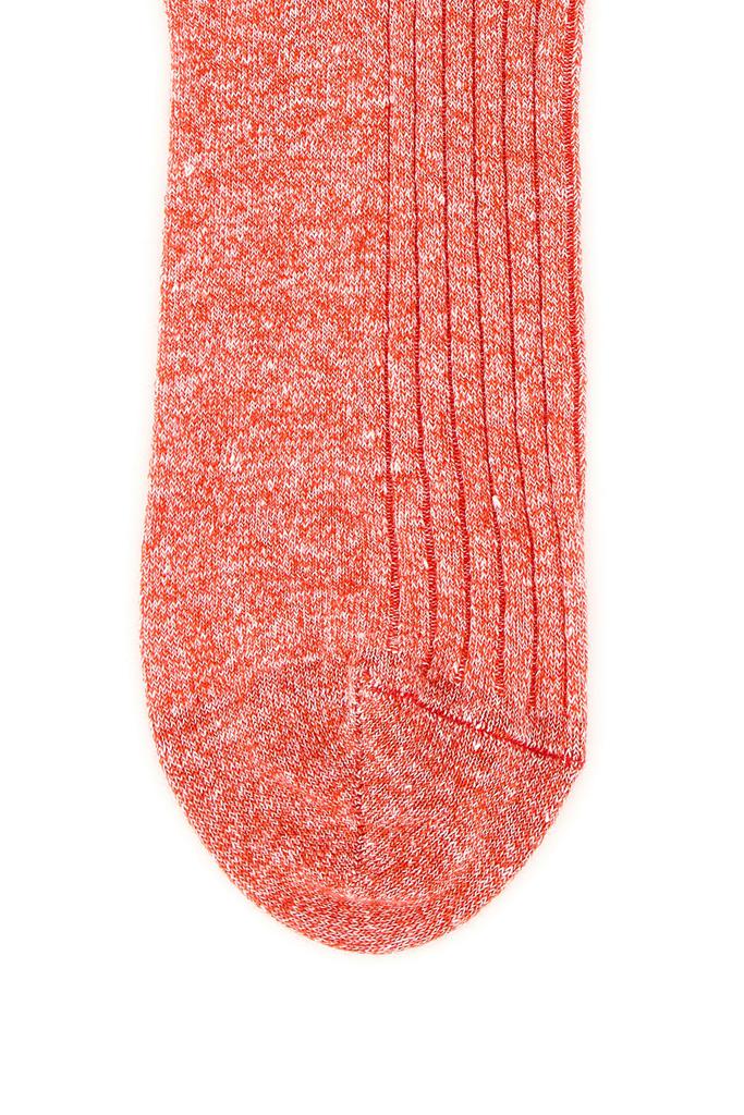 GALLO Melange red stretch linen blend socks