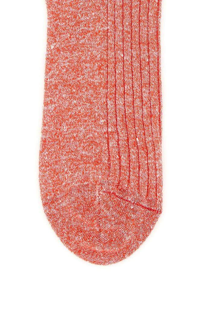 GALLO Melange red stretch linen blend socks 2