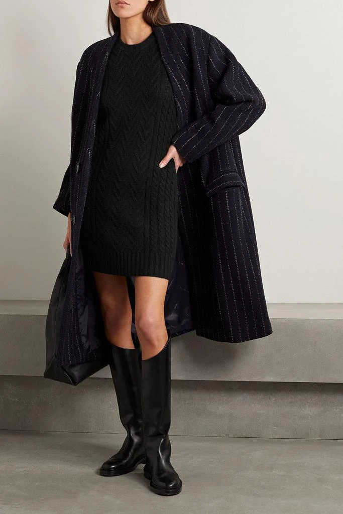 Madeleine Thompson Ottie cable-knit wool and cashmere-blend mini dress 2