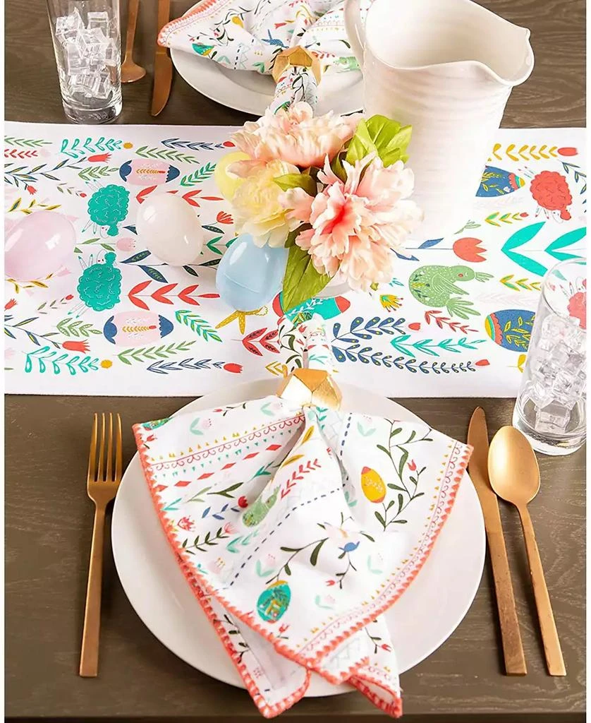 Design Imports Easter Folk Garden Embellished Table Runner, 14 x 72" 4
