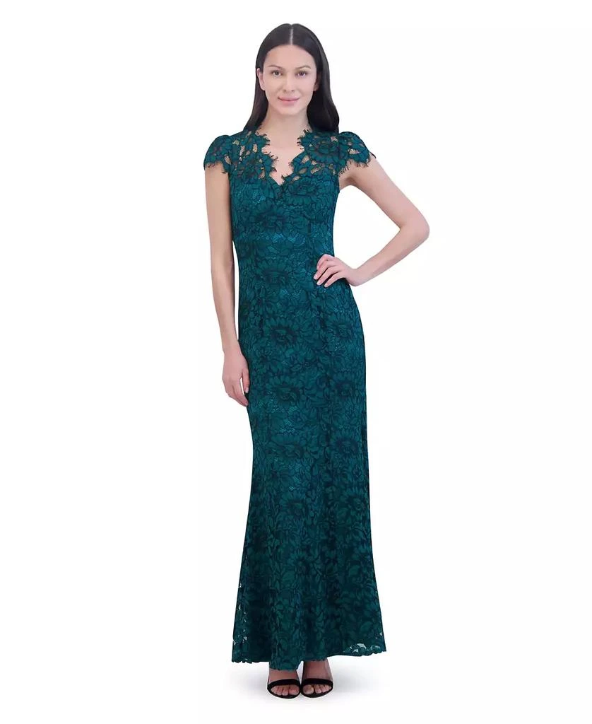 Eliza J Women's Cap-Sleeve Lace Gown 1