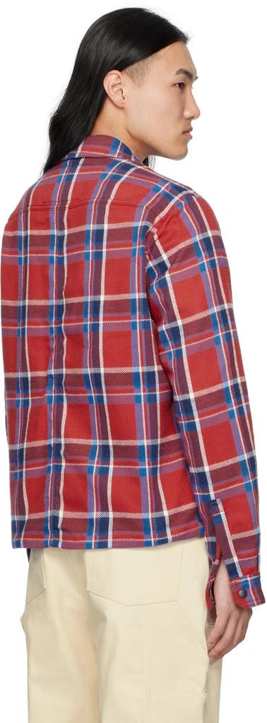 Rick Owens Red 
Navy Hollywood Cropped Overshirt 3