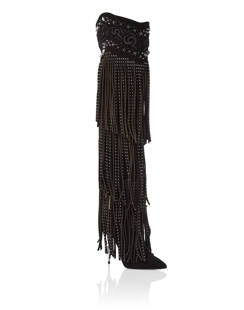 Philipp Plein Boots High Heels High Fringe 5