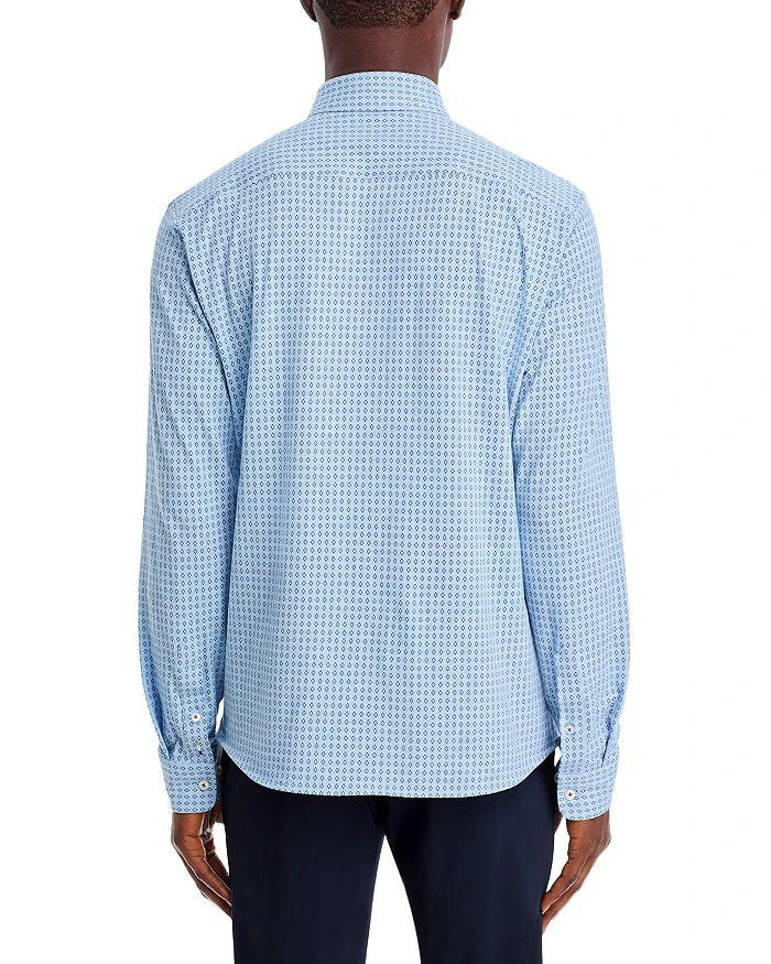 Hugo Boss Cotton Stretch Diamond Geo Slim Fit Button Down Shirt 4