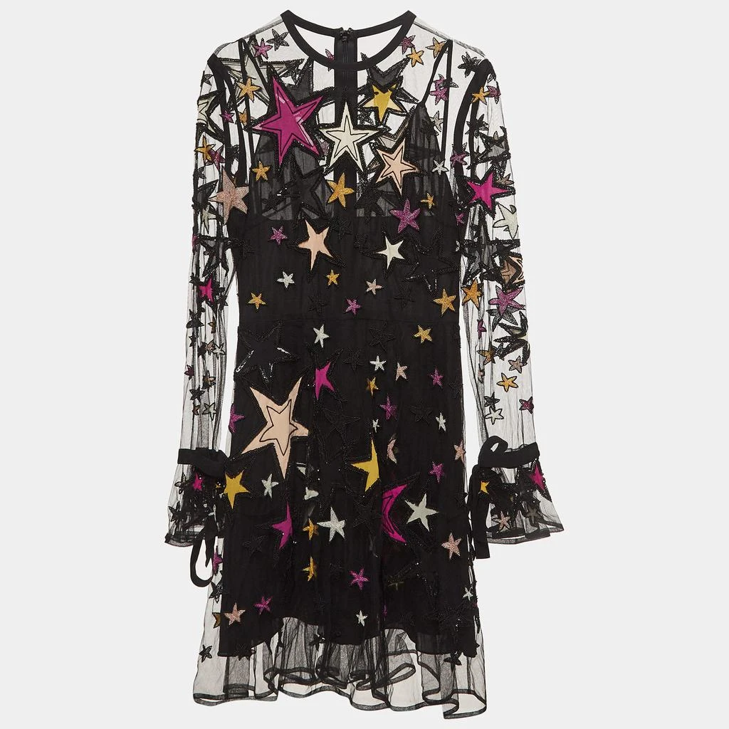 elie saab short black dress Elie Saab Sequin-embellished Mini Dress