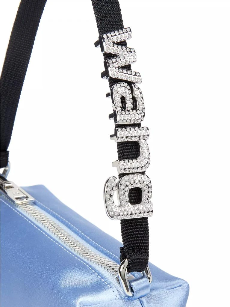 Alexander Wang Medium Heiress Crystal Charm Satin Pouch 4