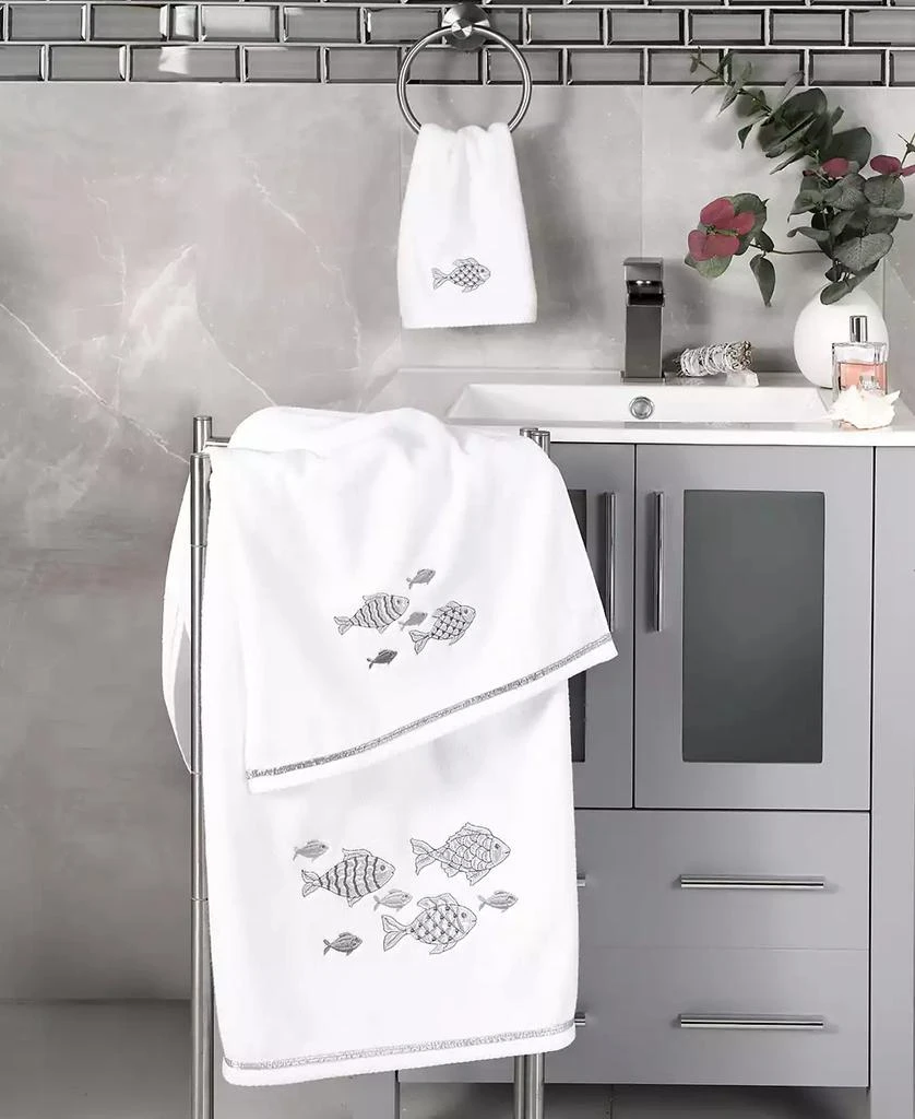 Linum Home Textiles Turkish Cotton Figi Embellished 3-Pc. Bath Towel Set 3