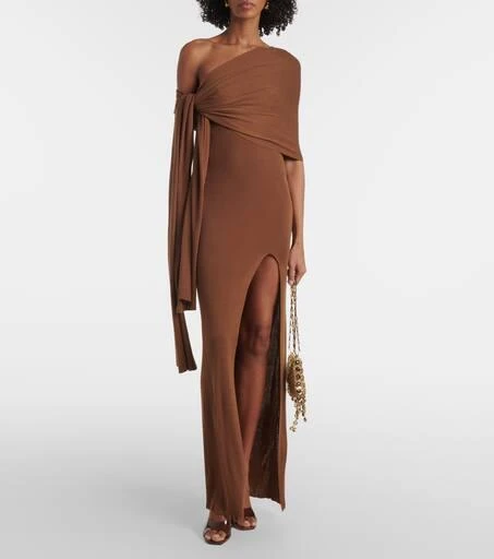 Aya Muse Hale one-shoulder silk-blend maxi dress 2