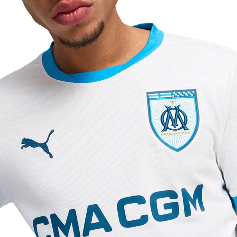 Puma OM Home Crew Neck Short Sleeve Soccer Jersey 4