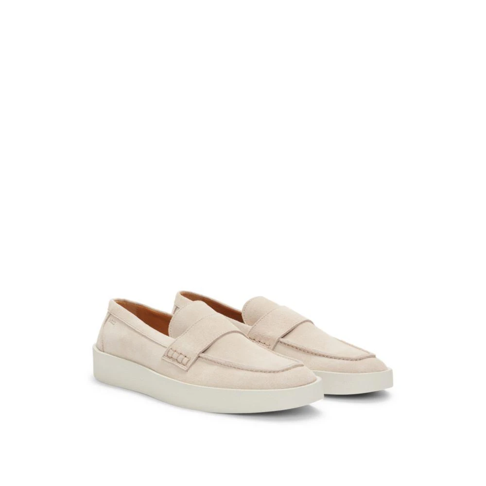 Hugo Boss Suede penny loafers with rubber sole 1