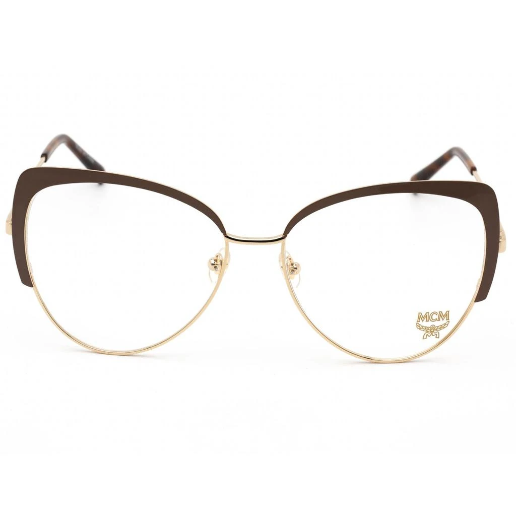 MCM MCM Women's Eyeglasses - Clear Demo Lens Shiny Gold/Nude Cat Eye Frame | MCM2128 737 2