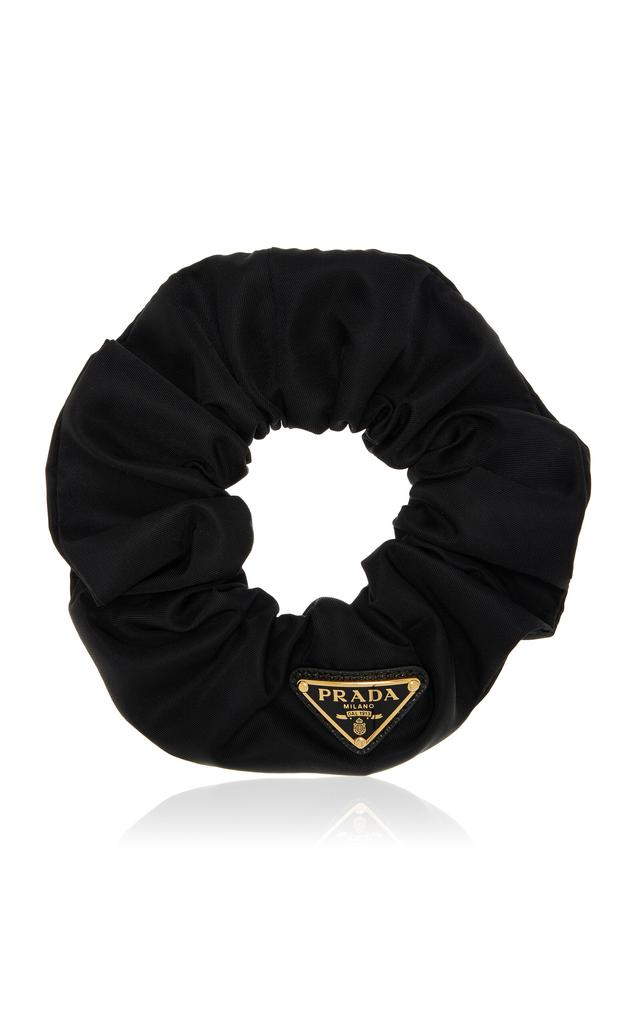 Prada Prada - Logo-Embellished Scrunchie - Black - OS - Moda Operandi