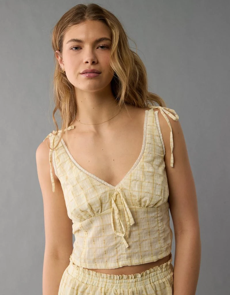 AE AE Tie Shoulder Corset Tank Top 1