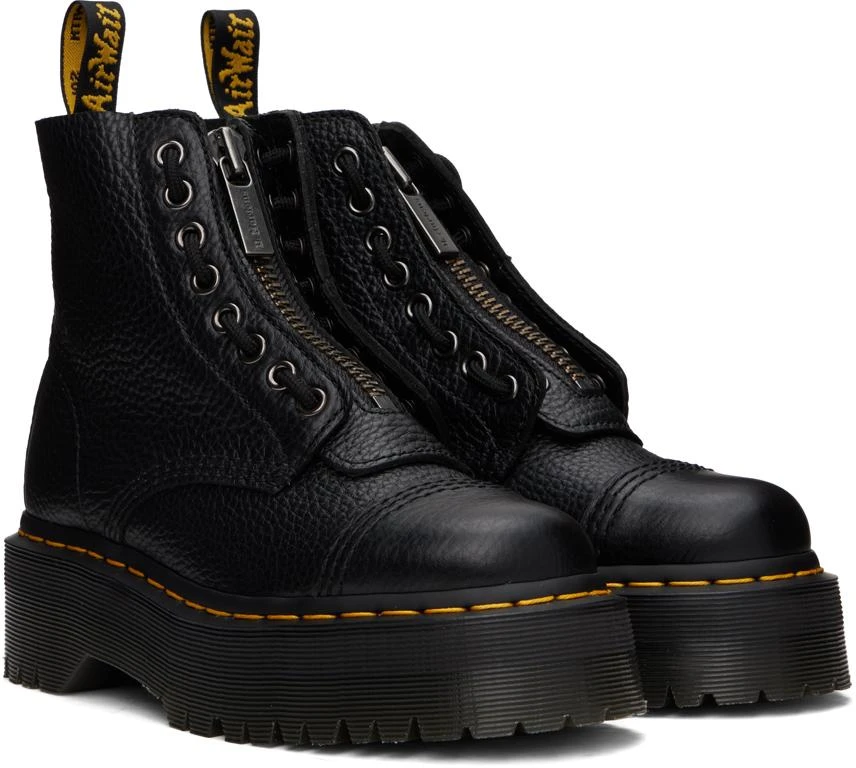 Dr. Martens Black Sinclair Milled Nappa Platform Boots 4