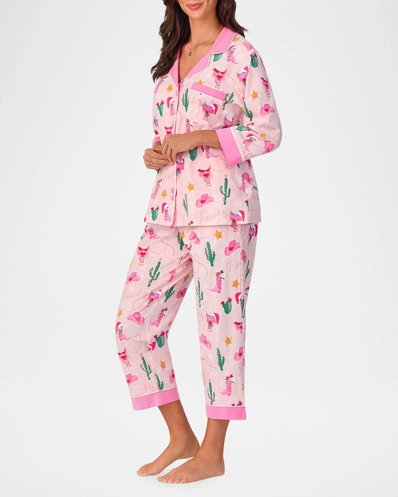 BedHead Pajamas Cropped Organic Cotton Jersey Pajama Set 4