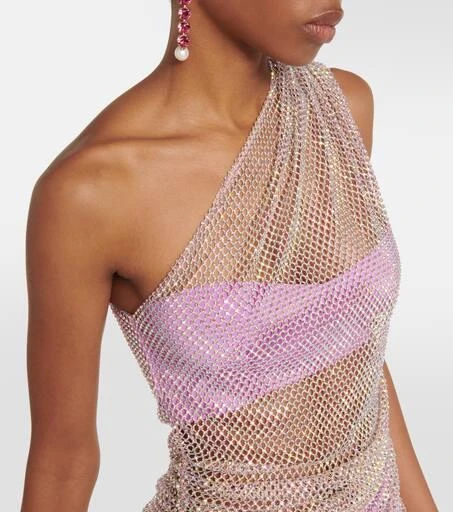 GIUSEPPE DI MORABITO Embellished mesh midi dress 4