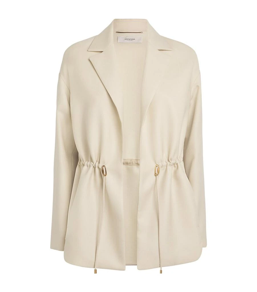 AGNONA Wool-Silk Drawstring Jacket 1