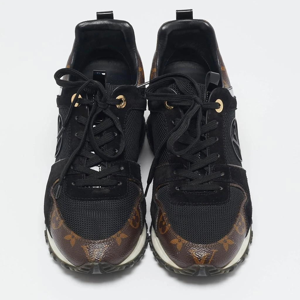 Louis Vuitton Louis Vuitton Brown Canvas and Suede Run Away Low Top Sneakers Size 37.5 3