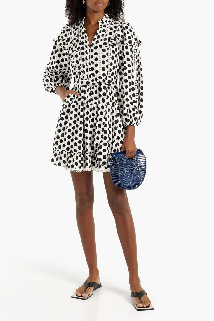 Chicago ruffled polka-dot cotton-jacquard mini dress  On Sale Now with Up  to 85% Off | Discover Exclusive Deals & Savings at BeyondStyle  Authentic  Diane von Furstenberg clothing|women|dresses|mini dresses with Limited-Time