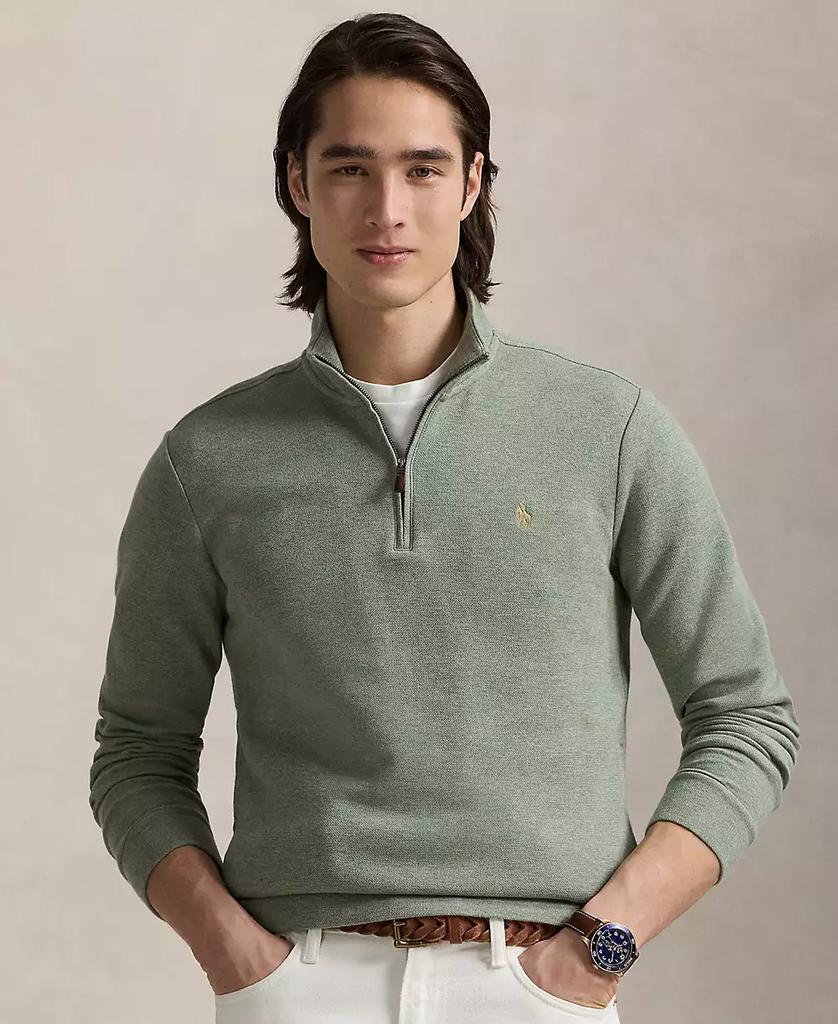 Ralph Lauren Men's Double-Knit Mesh Quarter-Zip Pullover