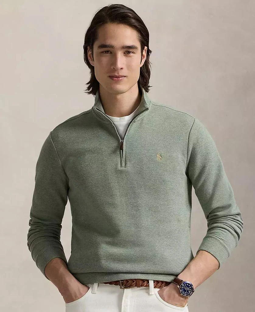 Ralph Lauren Men's Double-Knit Mesh Quarter-Zip Pullover 1