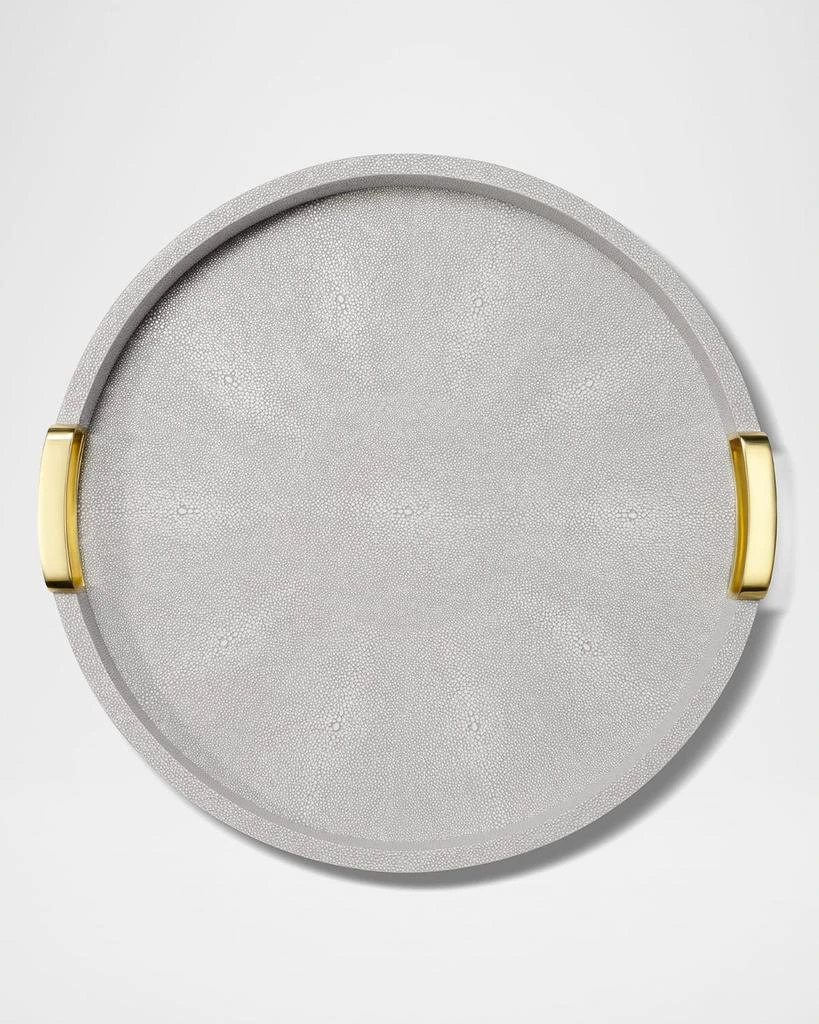 AERIN Carina Faux Shagreen Small Round Tray 1