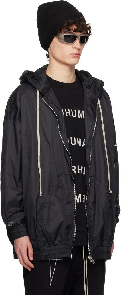 Rick Owens Black Champion Edition Jumbo Jason
s Hoodie 2