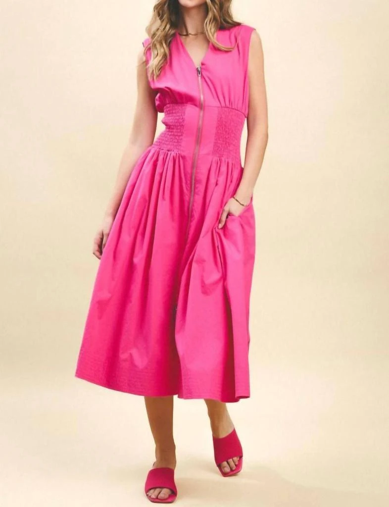 tcec pink dress TCEC Pink Floral One Shoulder Satin Midi Dress