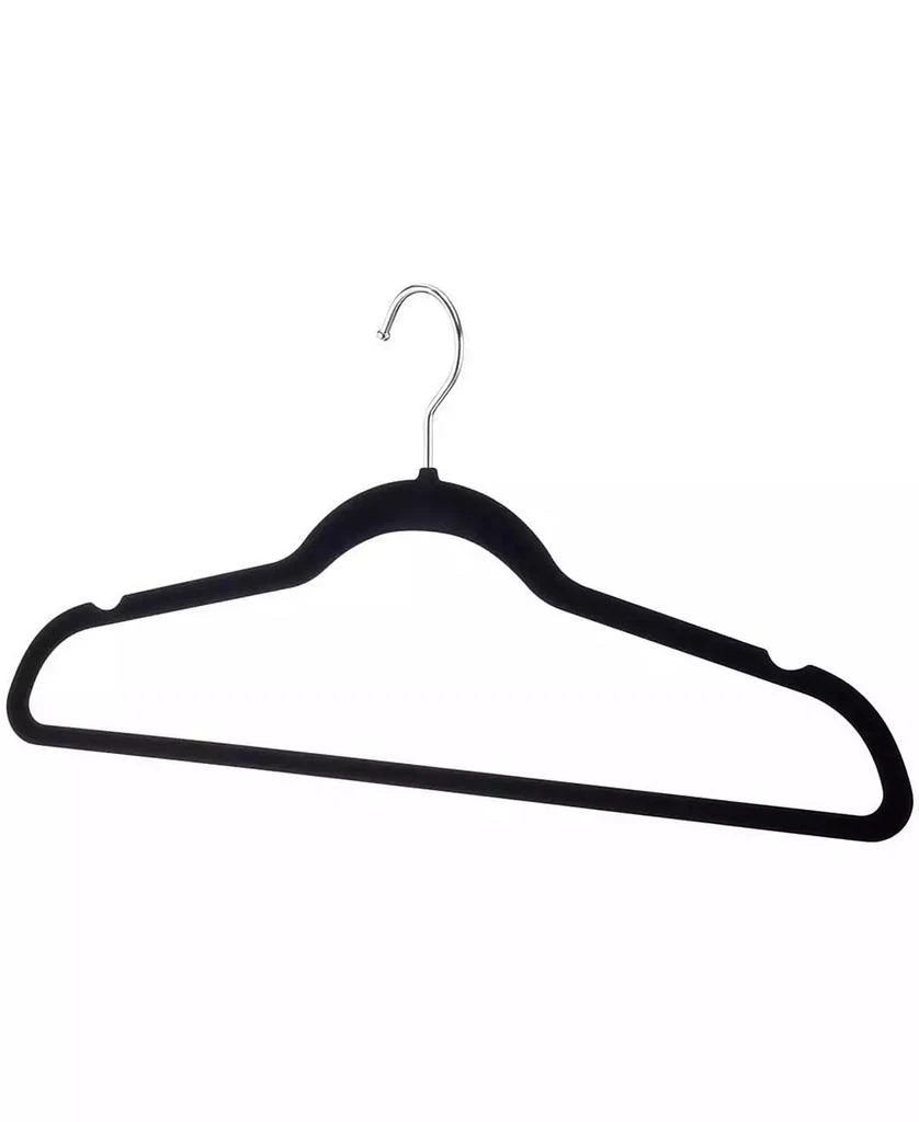 HomeIT 50-pack Velvet Hanger Ultra-Thin - 360 Degree Swivel Hook Black Hangers with Clips - Non-slip Hangers for Skirts and Pants Hangers 5