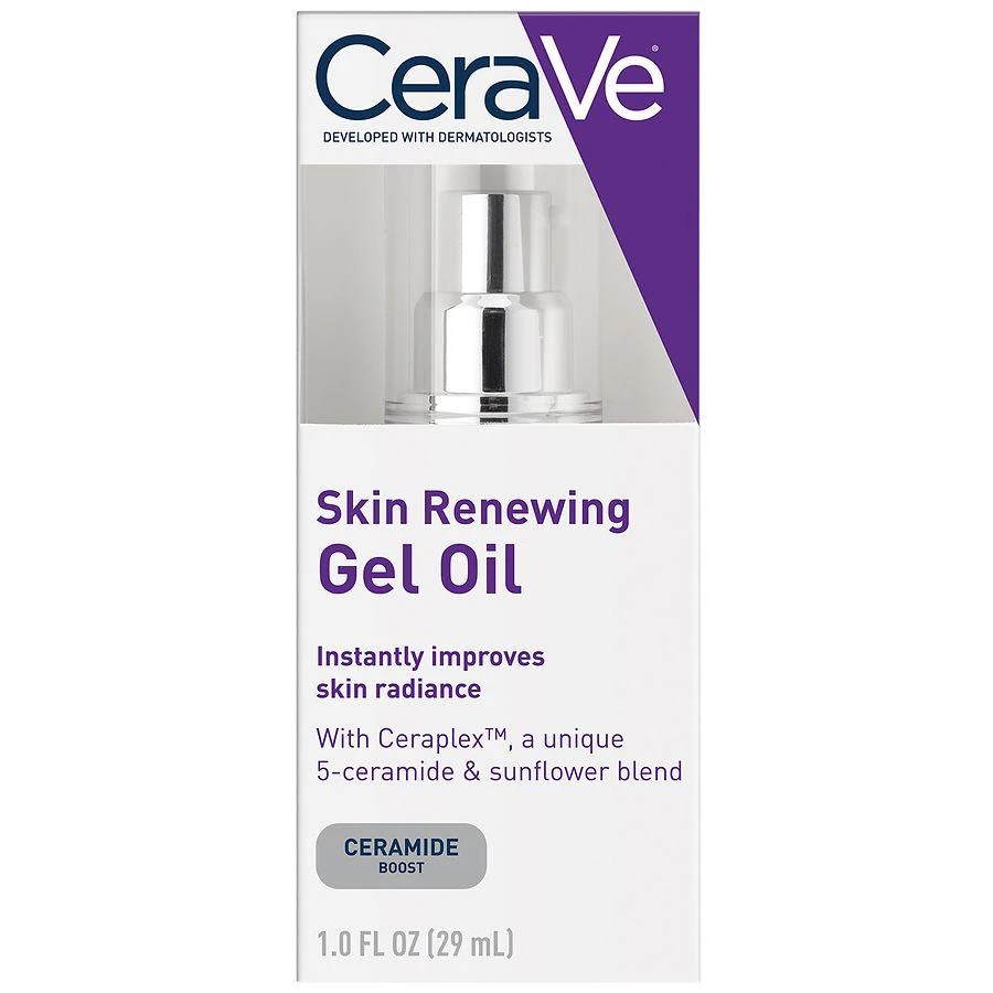 CeraVe Skin Renewing Gel Oil Face Moisturizer, Fragrance Free 5