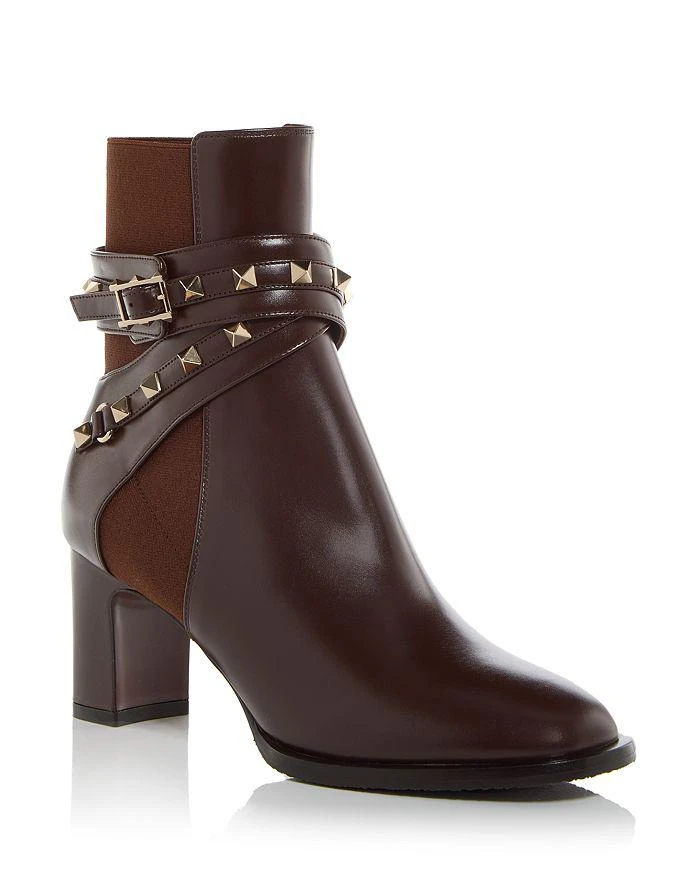 Valentino Women's Rockstud Embellished Block Heel Booties 1