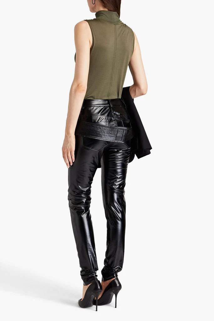 Rick Owens Cotton-blend faux leather skinny pants 3