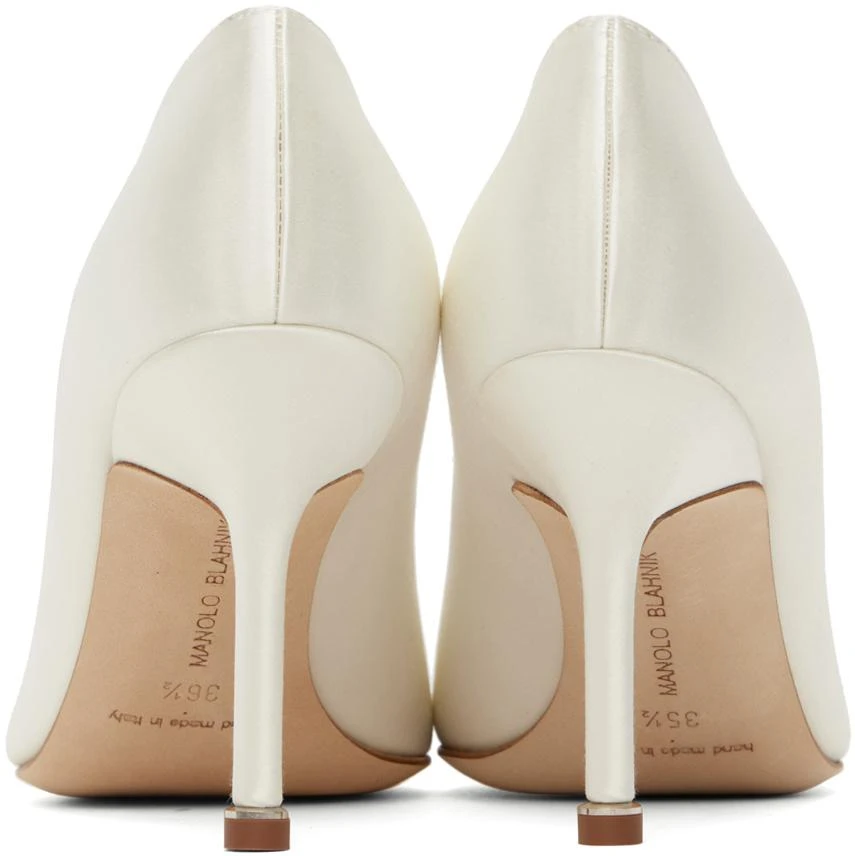 Manolo Blahnik Off-White Hangisi 90 Heels 2