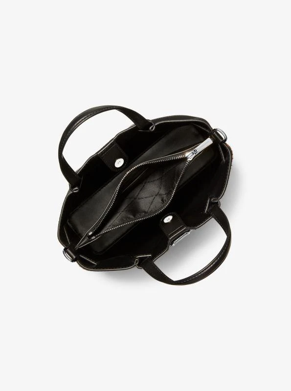 Michael Kors Carson Small Leopard Print Calf Hair Satchel 2