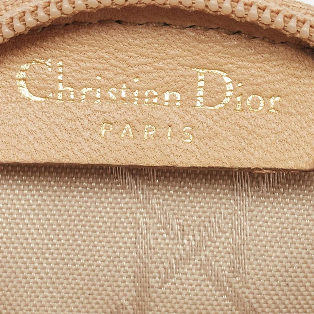 Dior Dior Beige Cannage Fabric Zip Coin Purse 8