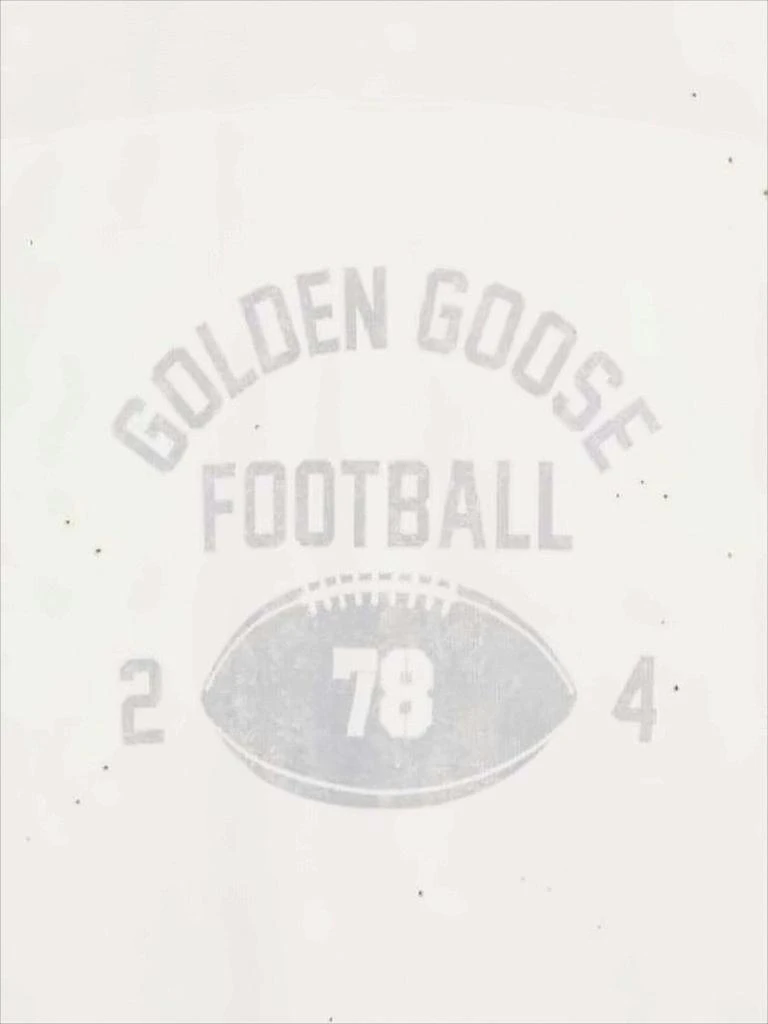 Golden Goose Distressed Cotton T-Shirt with Vintage Football Graphic 2