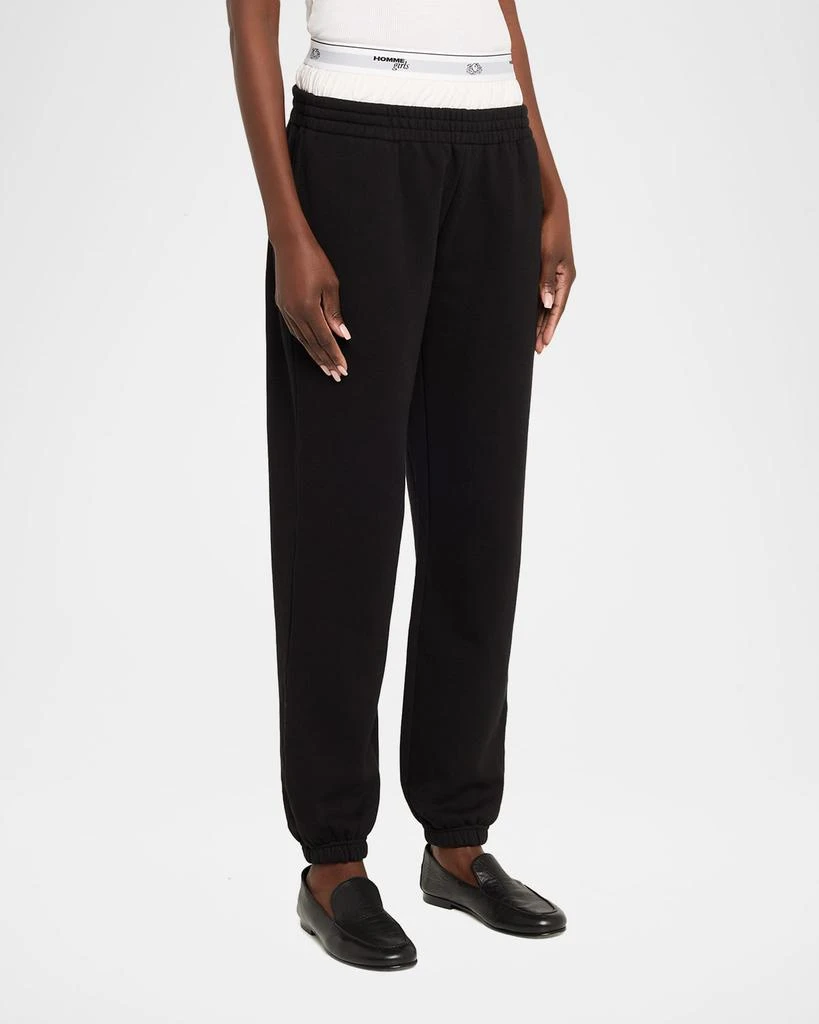 HOMMEGIRLS x Fruit Of The Loom Peekaboo Boxer Straight-Leg Ankle Sweatpants 3