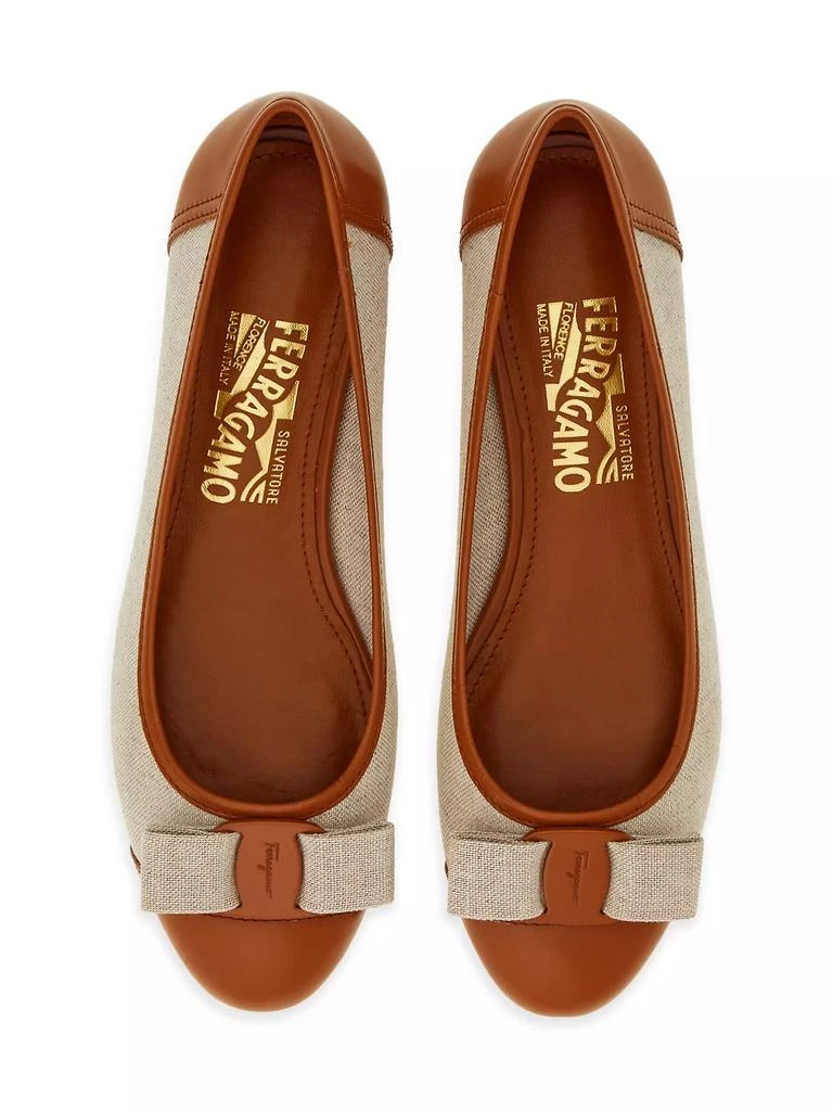 Salvatore Ferragamo Varina Sun Leather Ballet Flats 3