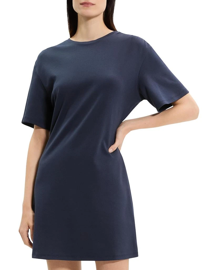 Theory Gathered Shoulder T-Shirt Dress