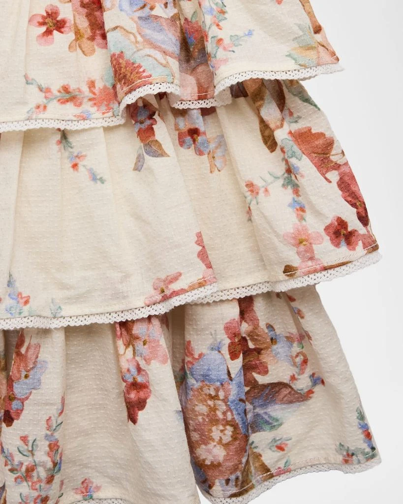 Zimmermann Girl
s Awaken Flutter-Sleeve Tiered Dress, Size 1-12 3