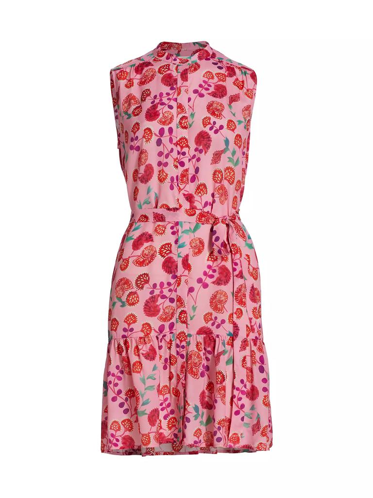 Saloni Tilly Belted Floral Minidress