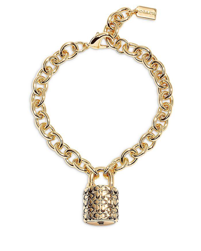 COACH Logo Padlock Charm Bracelet