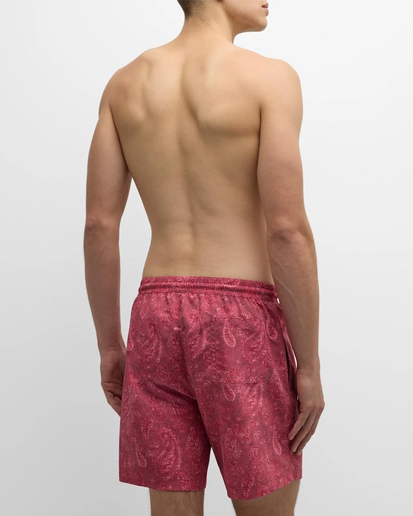 Brunello Cucinelli Men's Paisley-Print Drawstring Swim Shorts 5