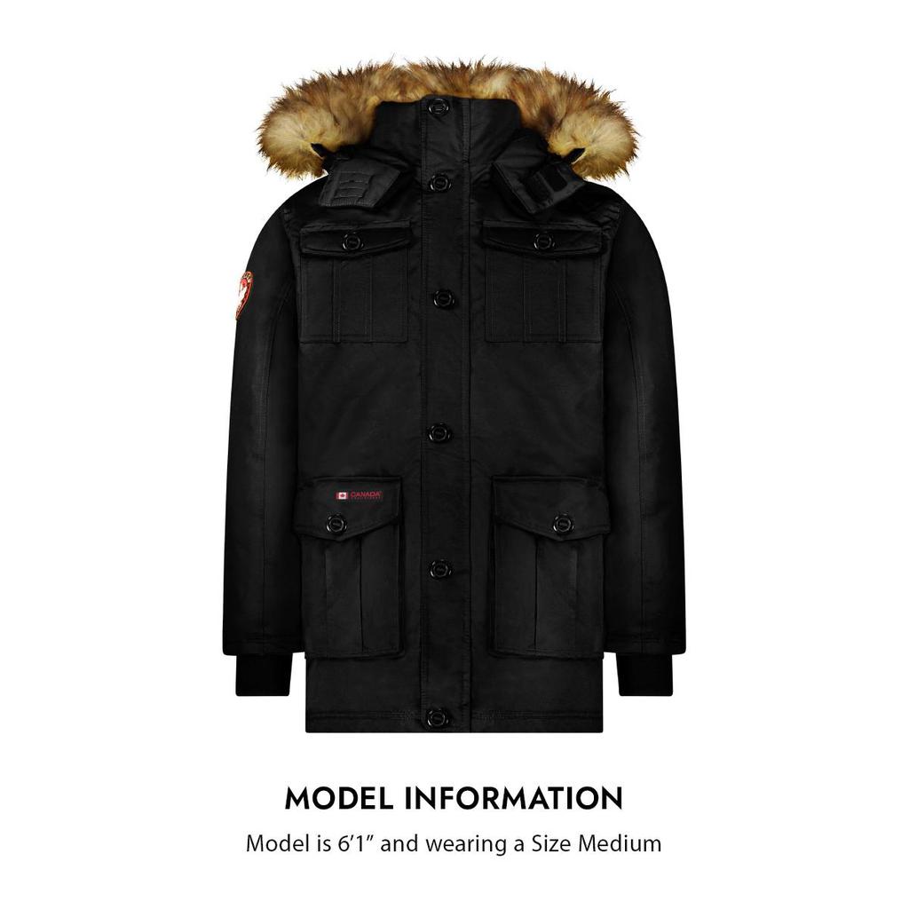 Canada Weather Gear Mens Faux Fur Heavyweight Parka Coat