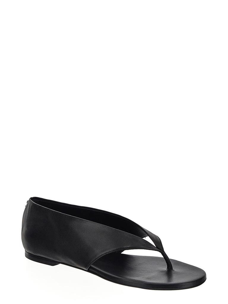 courreges Oblique Wedged Leather Sandals