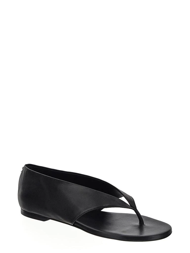 courreges Oblique Wedged Leather Sandals 2