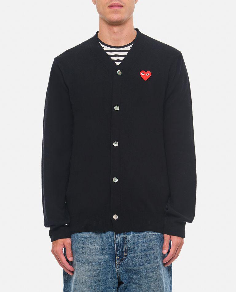 Comme des Garcons Red Emblem Play V-neck Cardigan