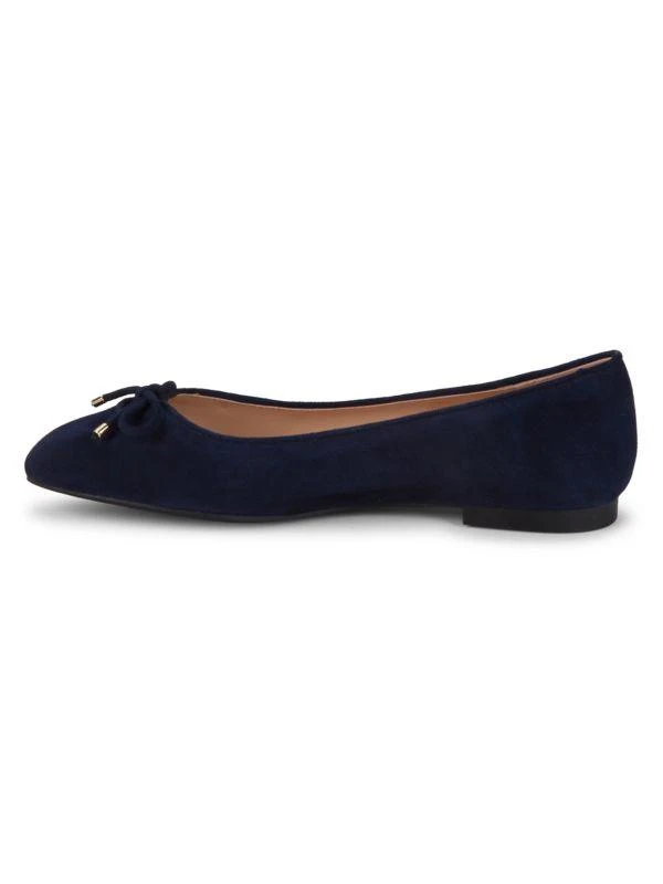 Stuart Weitzman Gabby Bow Suede Ballerina Flats 4