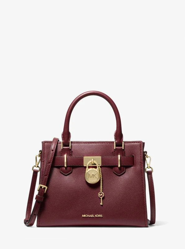 michael_kors Hamilton Small Leather Satchel OXBLOOD - Bags - Free  