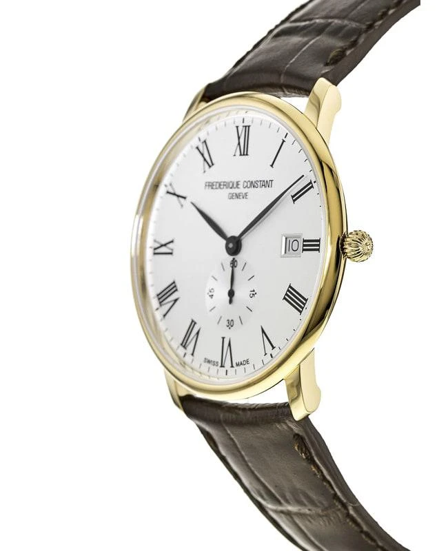 Frederique Constant Frederique Constant Slimline White Dial Brown Leather Men's Watch FC-245WR5S5 3
